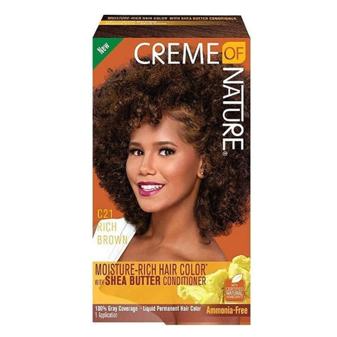 Kit de color de cabello rico en la crema de la naturaleza C21 Rich Brown