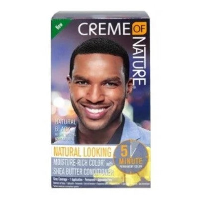 Crema de la naturaleza Color de cabello líquido Hombres #1 Negro natural