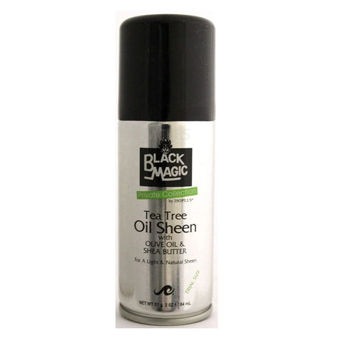 Black Magic Tea Tree Oil Sheen con aceite de oliva y mantequilla de karité 2 oz