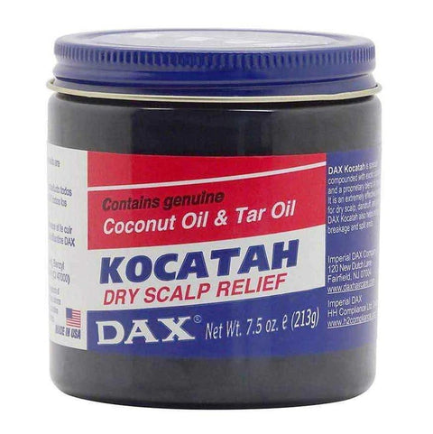 Aceite de coco Dax y aceite de alquitrán Kocatah alivio del cuero cabelludo seco 213G