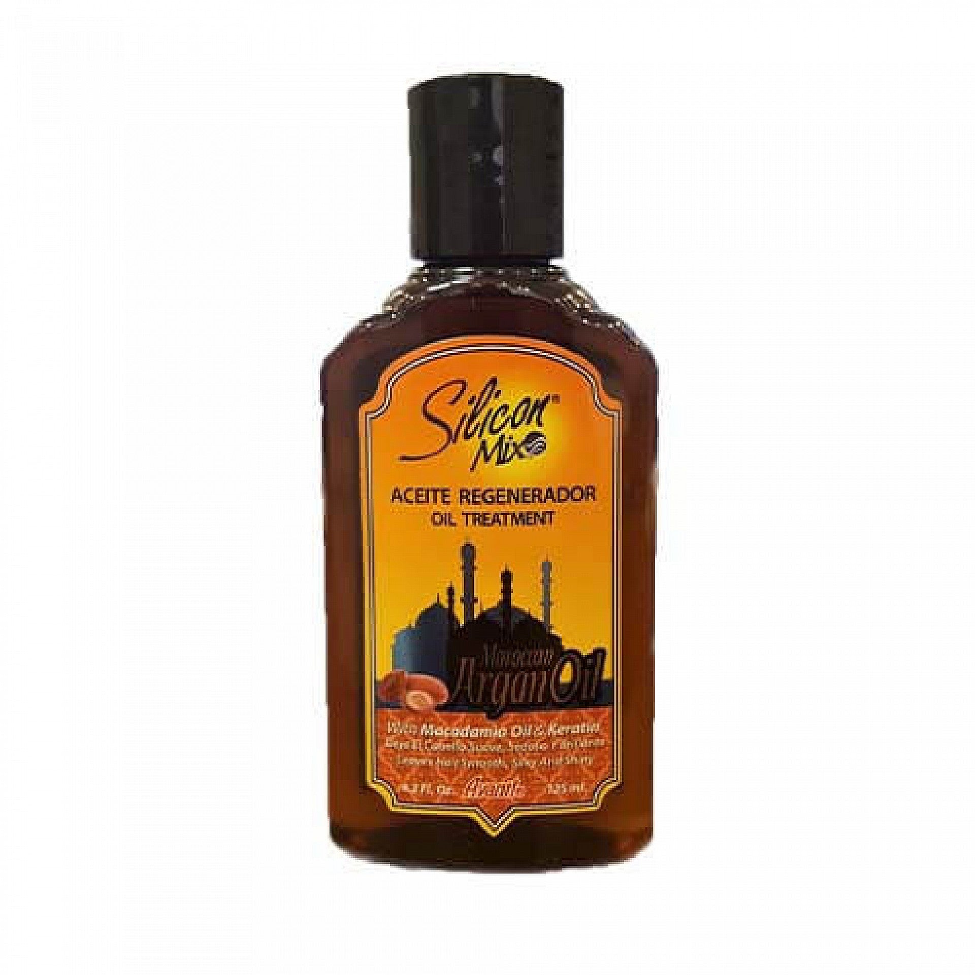 Aceite para el cabello regenerador de aceite de argán de silicio.