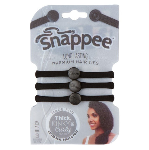 Snapee Black Gentle Longing Longing Tangle Free Premium Hair Ties