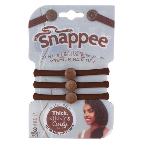 Snappee Mocha Gentle Long Dure Tangle Free Premium Hair Ties