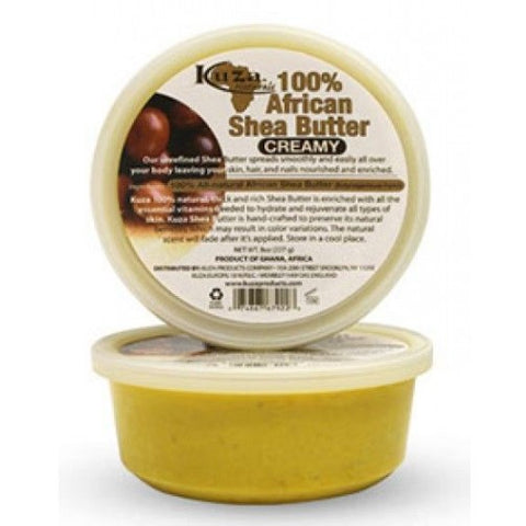 KUZA 100% Africano de mantequilla de karité amarillo cremoso 8 oz