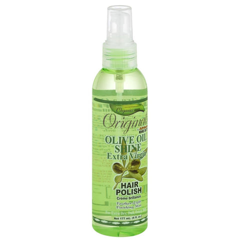 El mejor aceite de oliva de África brilla extra de cabello virgen spray 177 ml