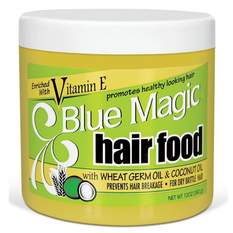 Alimentos de cabello mágico azul con aceite de germen y aceite de coco 340 GR