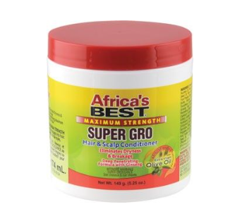 Africas mejor súper gro cabello y acondicionador de cuero cabelludo resistencia máxima 149 gr