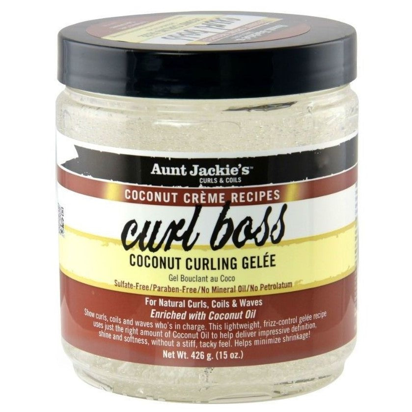 Recetas de crema de coco de tía Jackie Curl Boss Coconut Curling Gel 443ml