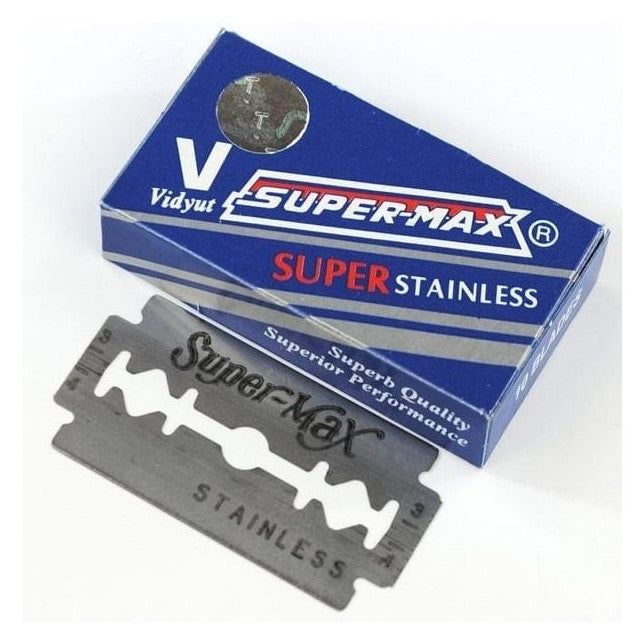 Supermax Super Increíble cuchilla de doble borde inoxidable 10 piezas