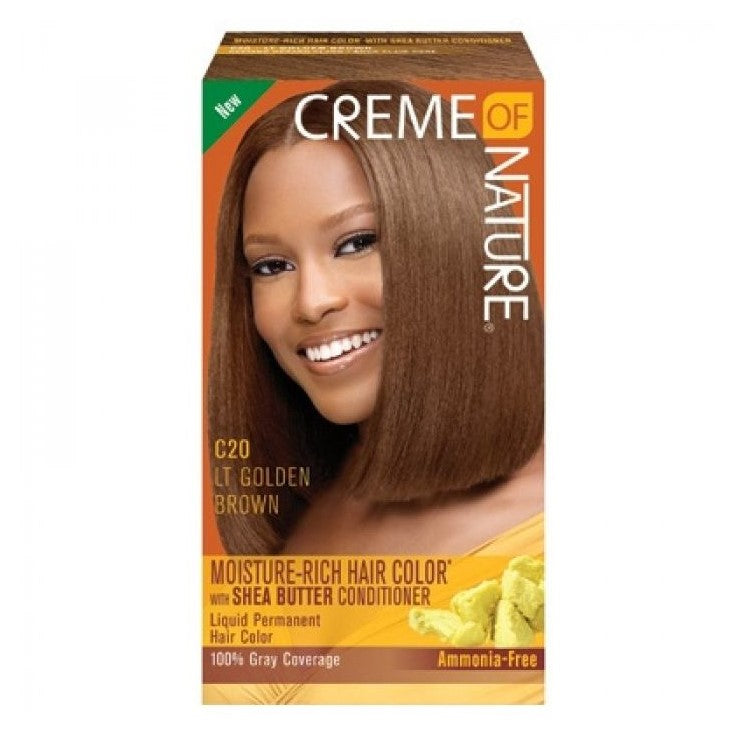 Crema de la naturaleza Kit de color de cabello rico para la humedad C20 Oena dorada