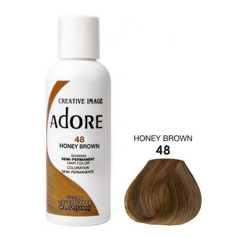 Adorar color de cabello semi permanente 48 miel marrón 118 ml