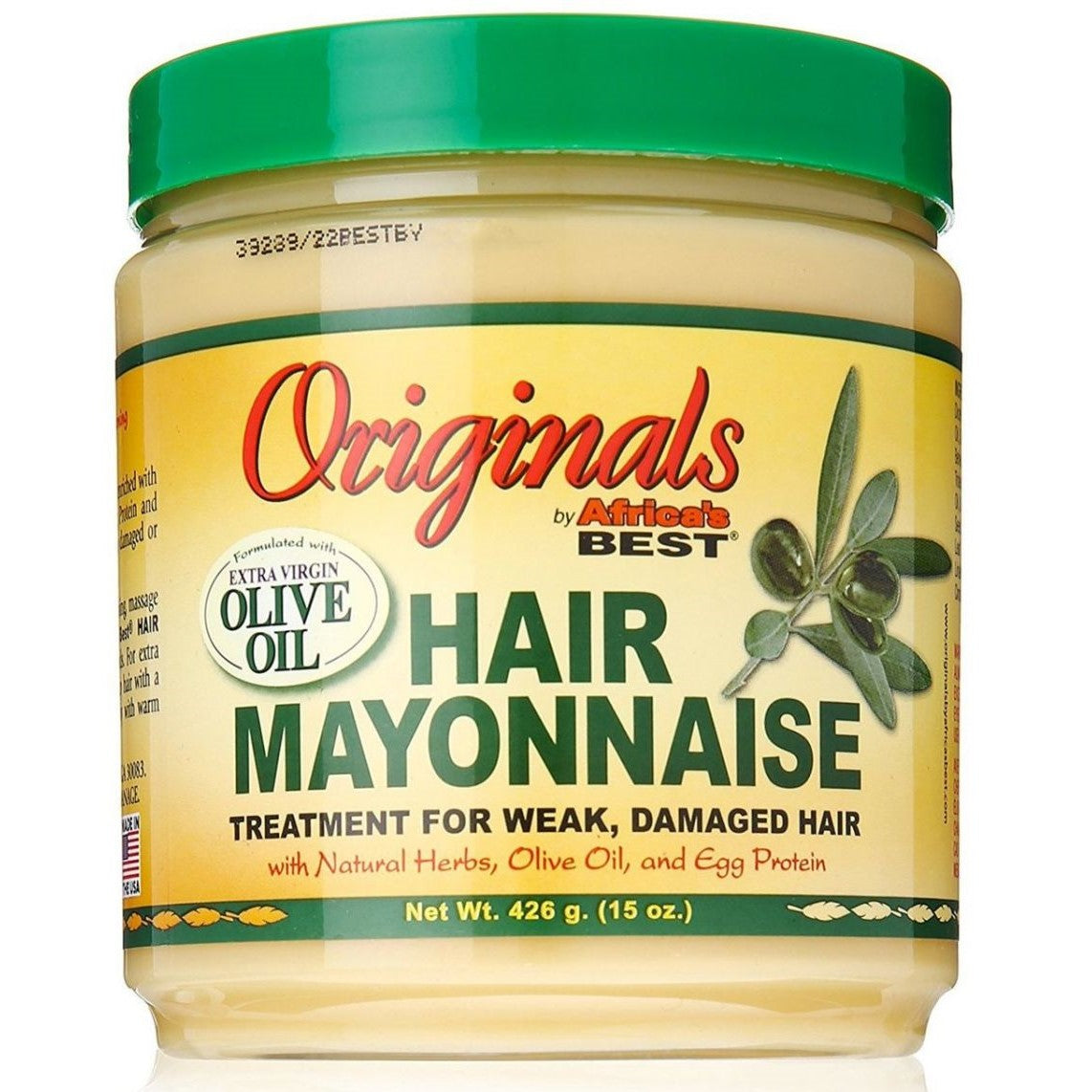 Africas Best Organics Olive Oil Mayonesa Mayonesa Peage Débil TRATRATO 425 GR
