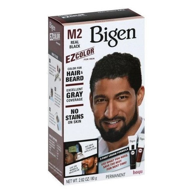 Bigen Ez Color M2 Color de cabello y barba real Cobertura de gris negro real