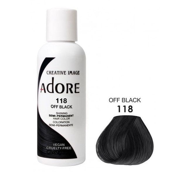 Adore Color de cabello semi permanente 118 Off Black 118ml