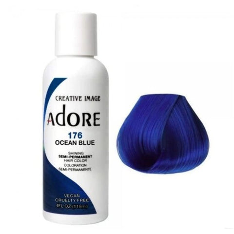 Adorar color de cabello semi permanente 176 azul océano 118 ml