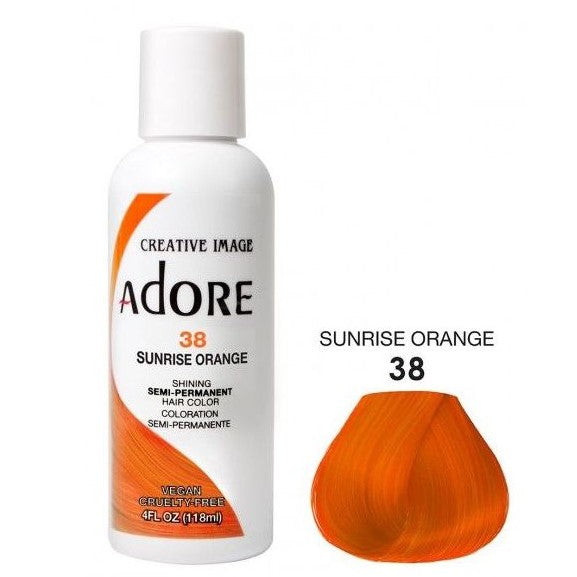 Adorar color de cabello semi permanente 38 amanecer naranja 118ml